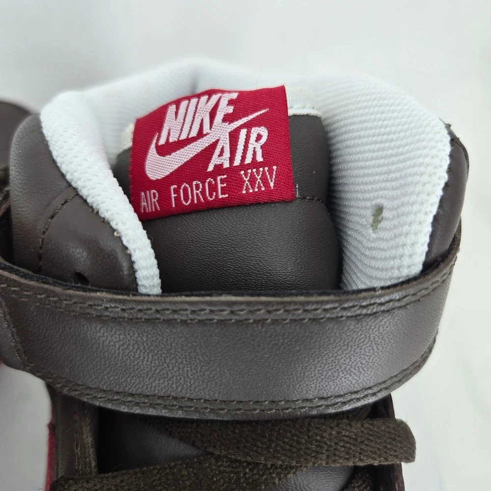 Nike Air Force 1 Mid 07 VTG Players Baroque Brown Varsity Red 315091-261 Mens 13